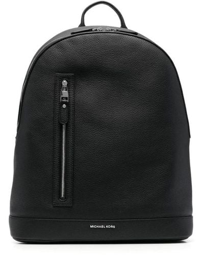 Michael Kors Hudson Slim Leather Backpack - Black