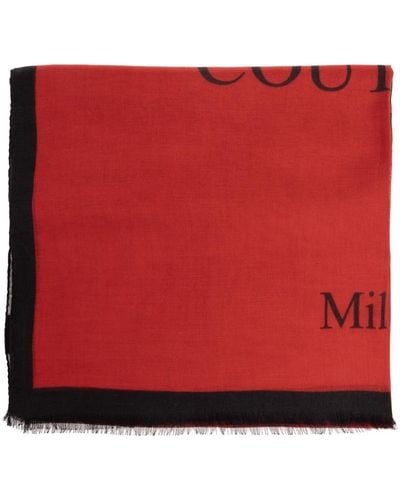Moschino Schal mit logo - Rot