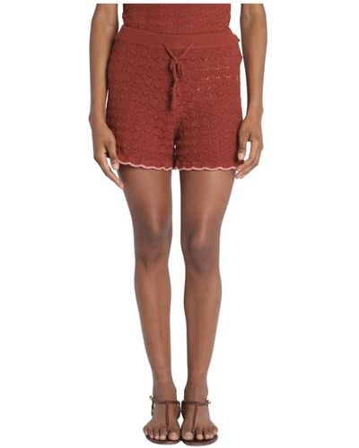 Scotch & Soda Shorts in maglia in misto cotone-nylon - Rosso