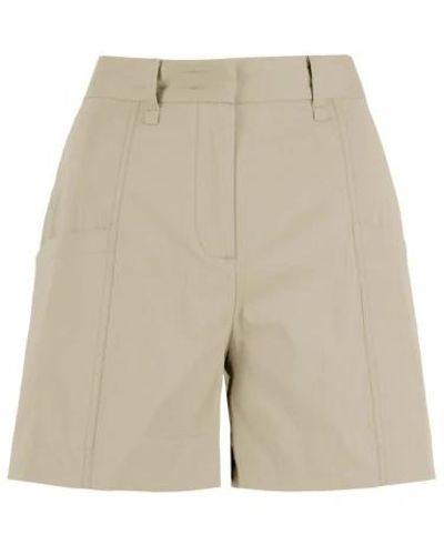 Bomboogie High waisted cotton satin shorts - Neutro
