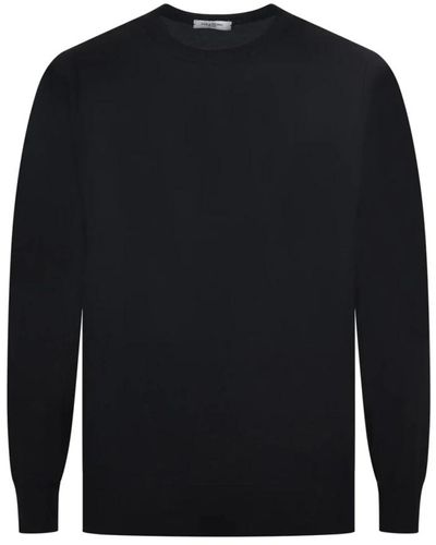 Paolo Pecora Elegante maglione nero in lana - Blu