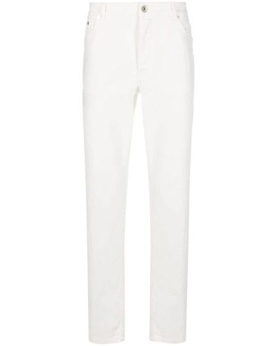 Brunello Cucinelli Straight-leg denim jeans,weiße traditionelle hose - Grau