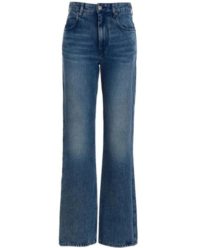 Isabel Marant Mittelblau acidwash straight cut jeans