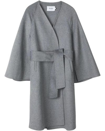 Stylein Coats > belted coats - Gris
