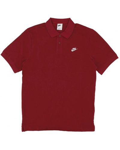 Nike Rot/weißes pique polo shirt