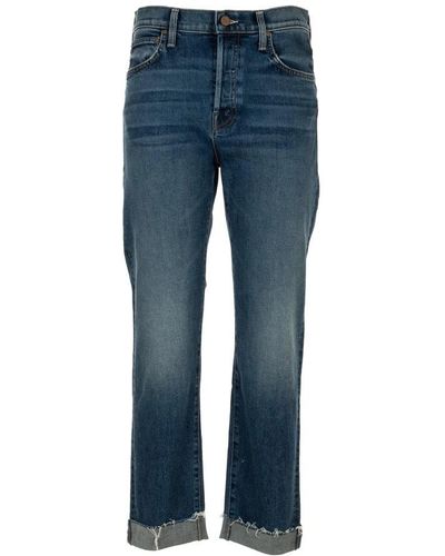 Mother Cropped Jeans - Blue