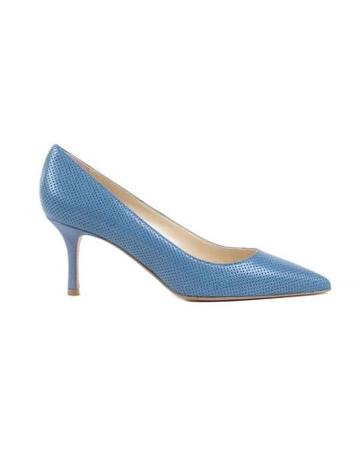 19V69 Italia by Versace Hellblaue leder-high-heels