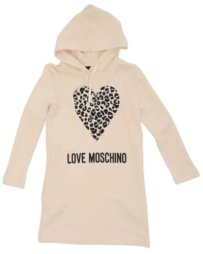 Love Moschino Womens dress w 5 b19 05 m 4055 a34 cream white - Neutro