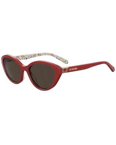 Love Moschino Roter rahmen stylische sonnenbrille - Braun