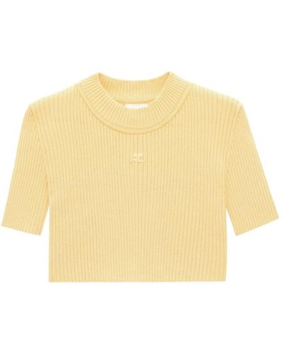 Courreges T-Shirts - Yellow