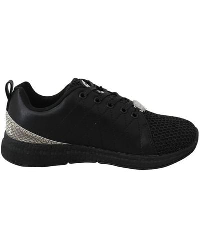 Philipp Plein Black polyester runner gisella sneakers shoes - Nero