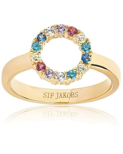 Sif Jakobs Jewellery Anello piccolo elegante con pietre cz - Metallizzato