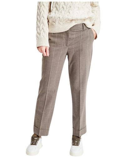 Via Masini 80 Trousers > slim-fit trousers - Neutre