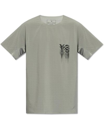 Y-3 T-shirt con logo - Grigio