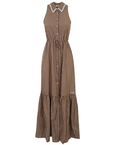 Mc2 Saint Barth Shirt Dresses - Brown