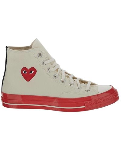 COMME DES GARÇONS PLAY Sneakers high-top cuore rosso - Neutro