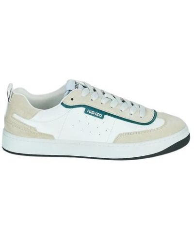 KENZO Corte 80 sneaker top bassa con tubazioni colorate - Bianco