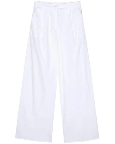 Patrizia Pepe Wide Trousers - White