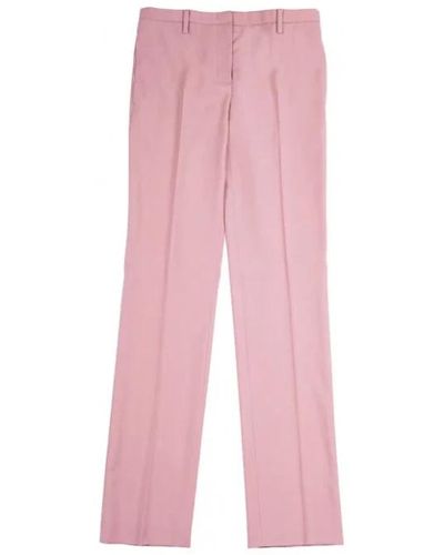 N°21 Rosa gerade wollhose mit falten - Pink