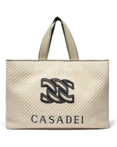 Casadei Stilvolle große stofftasche - Natur
