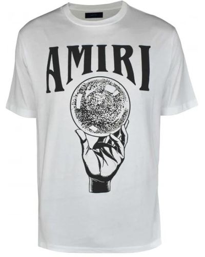 Amiri Weiße baumwoll grafik t-shirt