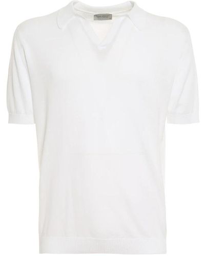 John Smedley Noah Skipper Collar Shirt - Weiß