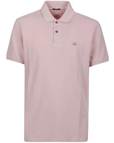 C.P. Company 509 pale mauve piquet polo shirt - Rosa