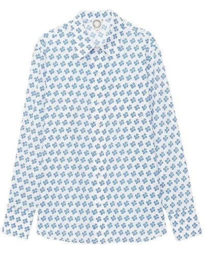Ines De La Fressange Paris Camicia batista con stampa estiva - Blu