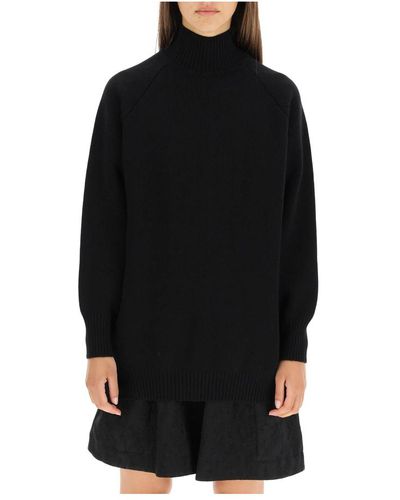 Simone Rocha Turtleneck sweater with back buttons - Negro