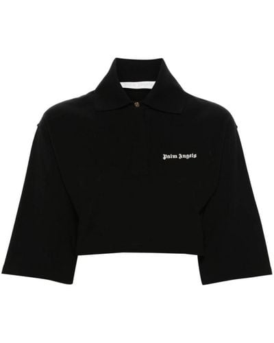 Palm Angels Polo Shirts - Black