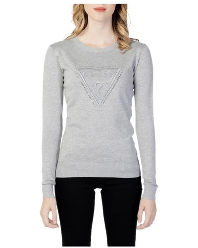 Guess Round-Neck Knitwear - Grey