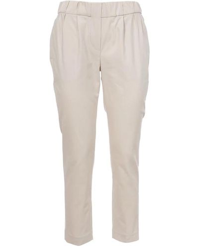 Brunello Cucinelli Cropped Trousers - Natural