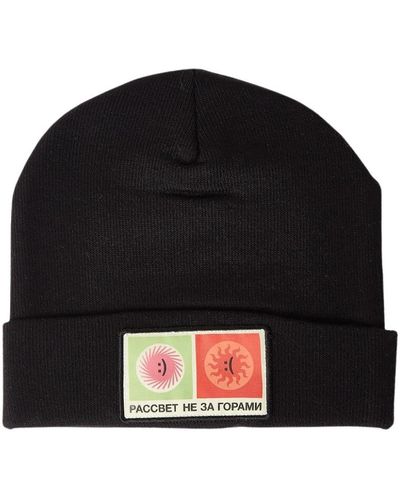 Rassvet (PACCBET) Logo patch beanie hat - Nero