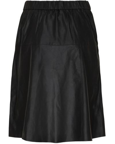 Notyz Leather Skirts - Black