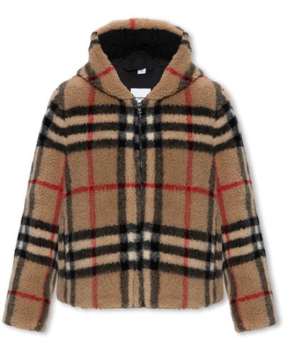 Burberry Giacca in pile austrel - Marrone