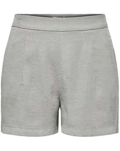 ONLY Viskose high waist bermuda shorts - Grau