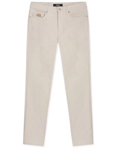 Versace Slim-Fit Trousers - Natural