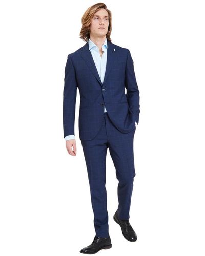 Luigi Bianchi Suits > suit sets > single breasted suits - Bleu