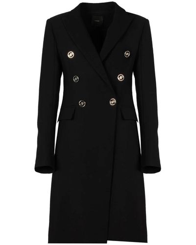 Pinko Coats > double-breasted coats - Noir