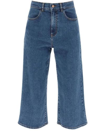 See By Chloé Jeans > cropped jeans - Bleu