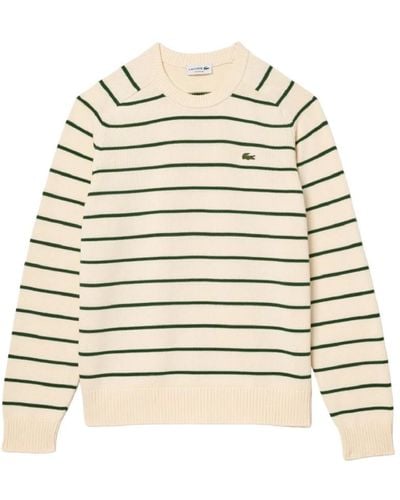 Lacoste Round-Neck Knitwear - Natural