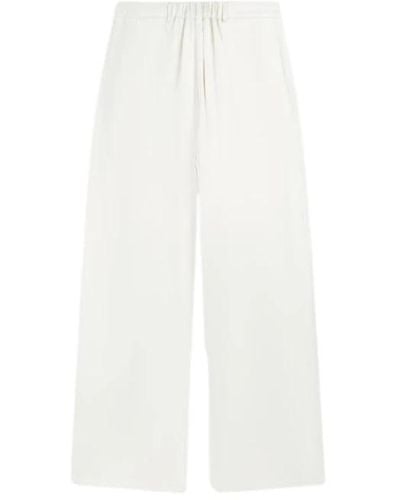 Alix The Label Pantalones elegantes de satén - Blanco