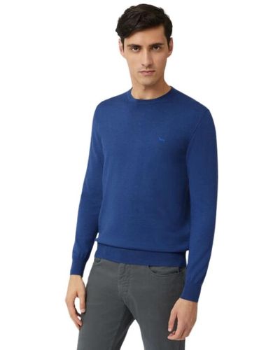 Harmont & Blaine Knitwear > round-neck knitwear - Bleu