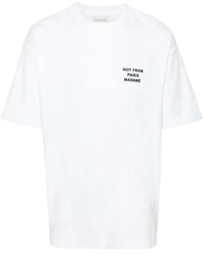 Drole de Monsieur Slogan-print weißes t-shirt