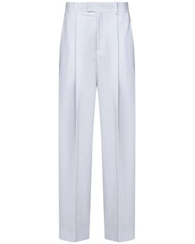 ARMARIUM Pantaloni sartoriali in popeline di cotone bianco
