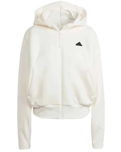 adidas Sweatshirts & hoodies > zip-throughs - Blanc