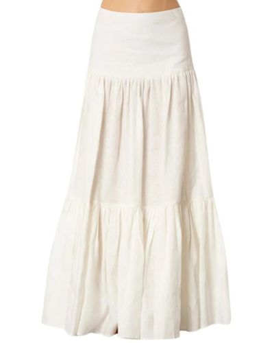 ACTUALEE Maxi Skirts - White