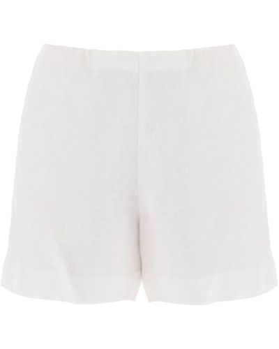 Ralph Lauren Shorts in lino con design sobrio - Bianco