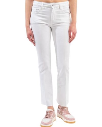 Fay Cropped Jeans - White