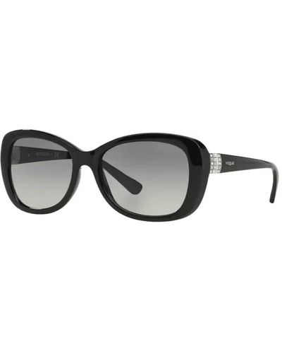 Vogue Moderne rechteckige sonnenbrille - Schwarz